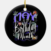 メイは私の誕生日の母、谷のリリー セラミックオーナメント (裏面)