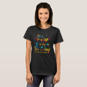 メイは私の誕生日Yes全体の月の絞り染め Tシャツ (正面フル)