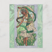 メイアールヌーボー誕生石シリーズの女性 ポストカード (正面)