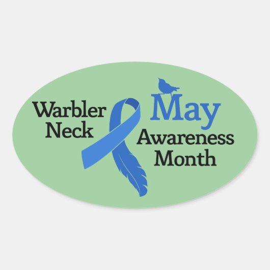 メイウォーブラーネック認識度月 楕円形シール (正面)