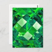 メイエメラルド誕生石の宝石 ポストカード (正面/裏面)
