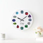 メイエメラルド誕生石デザイン ラージ壁時計 (ホーム)