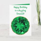 メイエメラルド誕生石誕生日カード カード (正面)
