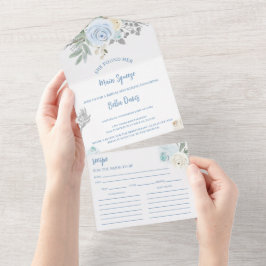 メイエレガントンスクイズウィンターブライダルシャワー オールインワン招待状