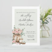 メイエレガントン素朴ジャーバラカントリーウェディング 招待状 (スタンド正面)