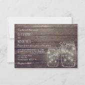 メイエレガントン素朴・ジャー・サング結婚リアのカード 招待状 (正面)