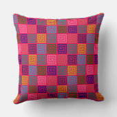 メイカラフルンダーモダン幾何パターン クッション (裏面)