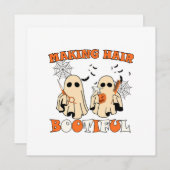 メイキングおもしろい幽霊ヘアドライザーハロウィーン サンキューカード (正面/裏面)