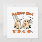 メイキングおもしろい幽霊ヘアドライザーハロウィーン サンキューカード (裏面)