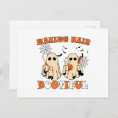 メイキングおもしろい幽霊ヘアドライザーハロウィーン ポストカード (正面/裏面)