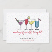 メイキングスピリッツ明るいカクテルホリデーカード シーズンカード (正面)