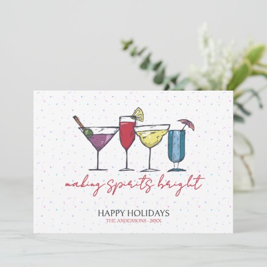 メイキングスピリッツ明るいカクテルホリデーカード シーズンカード (スタンド正面)