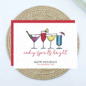 メイキングスピリッツ明るいカクテルホリデーカード シーズンカード