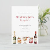 メイキングスピリッツ明るいクリスマスカクテル招待状 招待状 (スタンド正面)