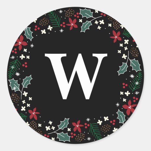 メイキングスピリッツ明るいパーソナライズされたホリデーステッカー ラウンドシール (正面)