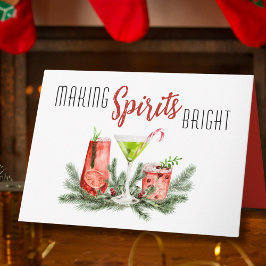 メイキングスピリッツ明るいフェスティバルカクテルホリデー カード