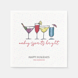 メイキングスピリッツ明るいホリデーカクテルパーティー スタンダードカクテルナプキン