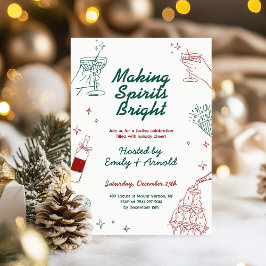メイキングスピリッツ明るいホリデーカクテルパーティー 招待状