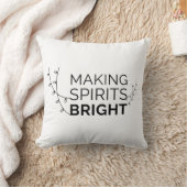 メイキングスピリッツ明るい – モダン休日タイポグラフィ クッション (ブランケット)