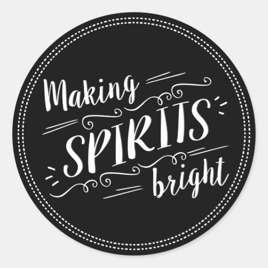 メイキングスピリツブライトホリデー封筒用シール ラウンドシール (正面)