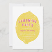 メイキングレモネードパーティの招待状-マゼンタ 招待状 (正面)