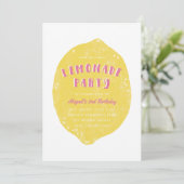 メイキングレモネードパーティの招待状-マゼンタ 招待状 (スタンド正面)