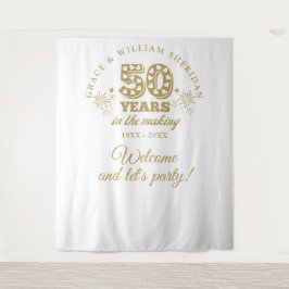 メイキング金ゴールド50周年記念写真プロップ タペストリー