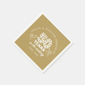 メイキング金ゴールド50結婚周年 スタンダードカクテルナプキン (角)