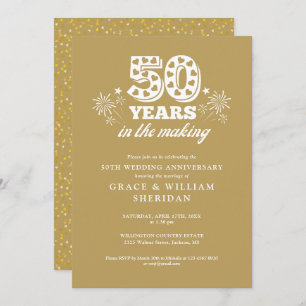 メイキング金ゴールド50結婚周年 招待状