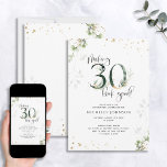 メイキング30良い緑の金ゴールド植物学誕生日 招待状<br><div class="desc">30歳を過ぎると素晴らしい成果を上げ、スタイル祝に値する！Making 30 Look Good Botanical誕生日招待状は、ちょうどそれをする完璧な方法である。このお洒落招待モダンは、洗練された声明を追加する金ゴールドフォイルのスプラットと美しい緑の水色の植物のデザインはっきりしたを特徴とする。ミュートエレガントトーンの手書きタイポグラフィこ与えの招待は、さらにタイムレスに。この絶妙な誕生日の招待で、あなたのパーティー救済全体が30年の準備ができて祝い。それを思い出に残らせる。だから、このマイルストーンの誕生日が右にMaking 30良い植物学誕生日招待状で始まることを確認し、あなたのイベントが素晴らしく見えるを安心して確認できる！一致連絡製品の設計者。著作権スリッジデザイン株式会社のエレガント招待状、すべての権利を留保。</div>