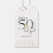 メイキング50良い植物学ありがとう誕生日 ギフトタグ (正面)