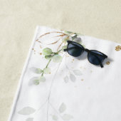 メイキング50良い緑の金ゴールド植物学誕生日 ビーチタオル (インサイチュ)