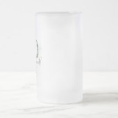 メイキング50良い緑の金ゴールド植物学誕生日 フロストグラスビールジョッキ (中央)