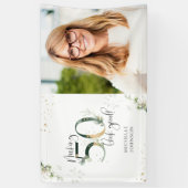 メイキング50良い緑の金ゴールド植物学誕生日 横断幕 (縦)