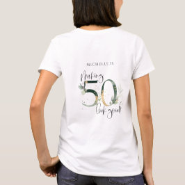 メイキング50良い緑の金ゴールド植物学誕生日 Tシャツ