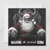 メイキング・ザ・ユールタイド・グリム | ゴシック・スケルトン・サンタ シーズンカード (正面)