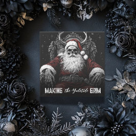 メイキング・ザ・ユールタイド・グリム | ゴシック・スケルトン・サンタ シーズンカード