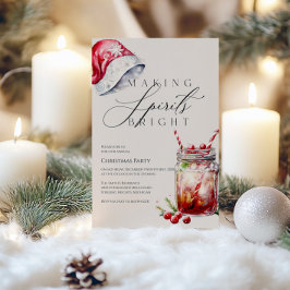 メイキング・スピリッツ・ブライト・招待状 | おもしろいパーティー シーズンカード