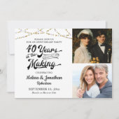 メイキング・ブラック・金ゴールドで40周年 招待状 (正面)