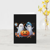 メイキングHair Bootifulハロウィーン美容師幽霊 カード (黄色い花)