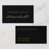 メイクおもしろいアップアーティストシンプル 名刺 (正面/裏面)