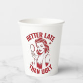 メイクおもしろいアッププン、グラムの女の子のユーモアは、後半がファブロ 紙コップ (正面)