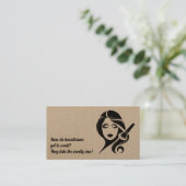 💄メイクおもしろいアップ美容師クラフト 名刺 (スタンド正面)