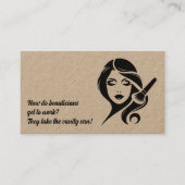 💄メイクおもしろいアップ美容師クラフト 名刺 (正面)