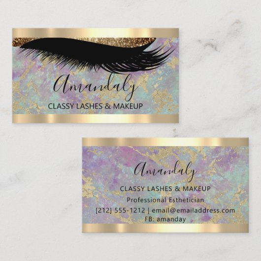 メイクで持続的な印象をプロフェッショナル 名刺 (正面/裏面)