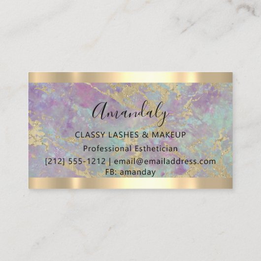 メイクで持続的な印象をプロフェッショナル 名刺 (裏面)