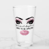 メイクやる気を起こさせる・ラッシュブロガーピンクキス タンブラーグラス (正面)