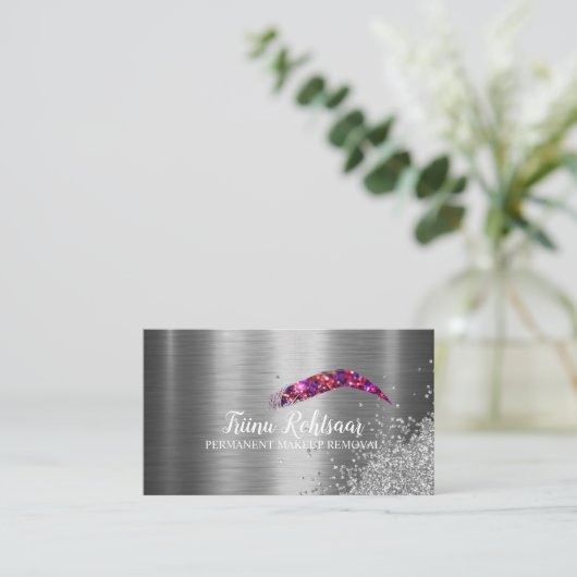 メイクをして完成を目指す 名刺 (スタンド正面)