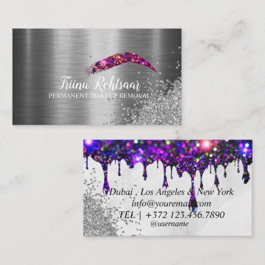 メイクをして完成を目指す 名刺 (正面/裏面)