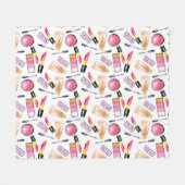 メイクアガーリーップ水彩の口紅マスカラ・ガールズ フリースブランケット (正面(横))